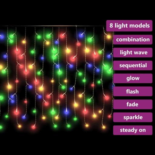 Cortina de luces carámbano 10m 400 LED MULTICOLOR [4]