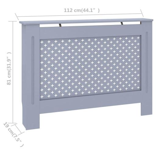 Cubierta para radiador 112x19x81cm GRIS [5]