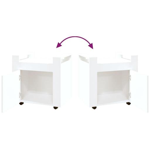 Carrito de escritorio 60x45x60cm BLANCO [4]