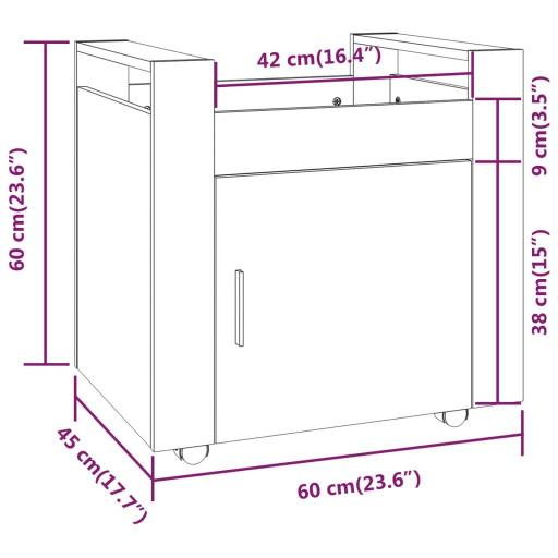 Carrito de escritorio 60x45x60cm BLANCO [5]