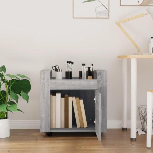Carrito de escritorio 60x45x60cm GRIS MADERA [1]