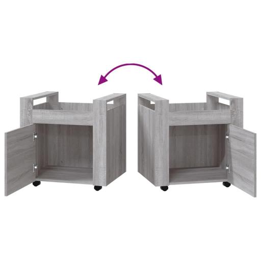 Carrito de escritorio 60x45x60cm GRIS MADERA [4]