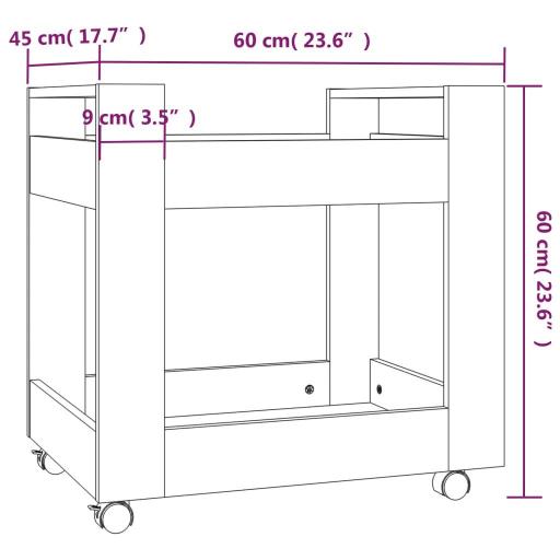 Carrito de escritorio 60x45x60cm GRIS MADERA [5]