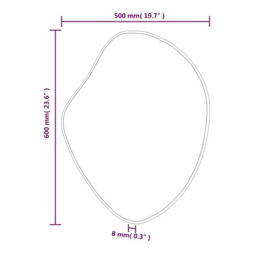 Espejo de pared 60x50cm PLATEADO [4]