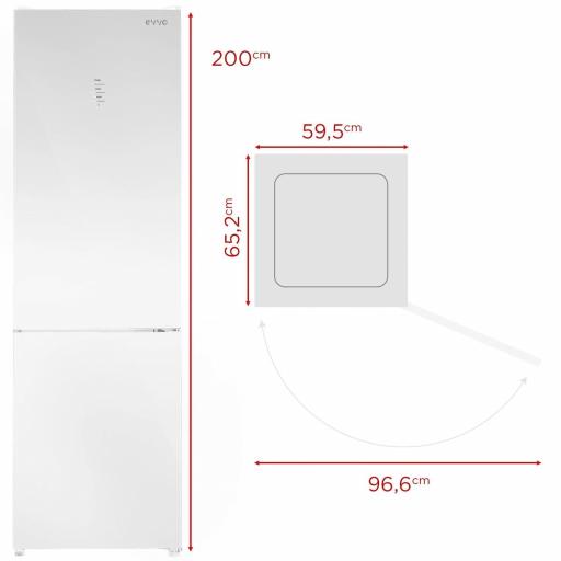 Frigorífico Combi EVVO F60 GLASS BLANCO [4]