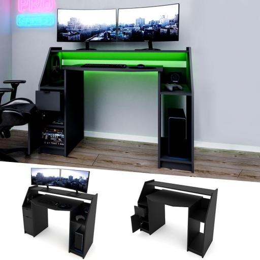 Mesa gamers 120cm NEGRO [4]