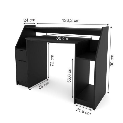 Mesa gamers 120cm NEGRO [7]