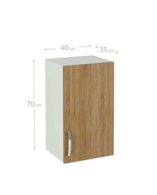 Mueble cocina para colgar con 1 puerta en blanco. 70 cm(alto)40 cm(ancho)33