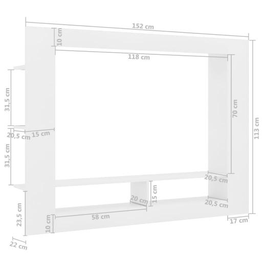 Mueble TV 152x22x113 cm BLANCO [5]