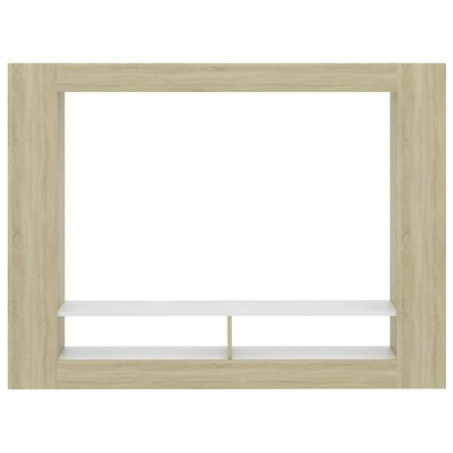 Mueble TV 152x22x113 cm ROBLE Y BLANCO [3]