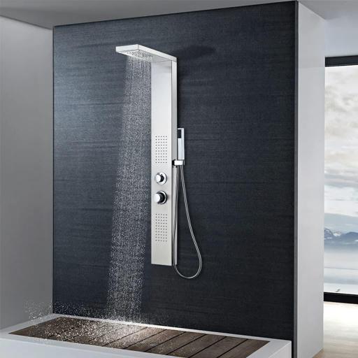 Panel de ducha acero inoxidable PLATEADO