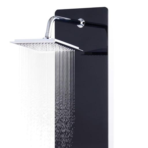 Panel de ducha vidrio 25x44,6x130cm NEGRO [2]