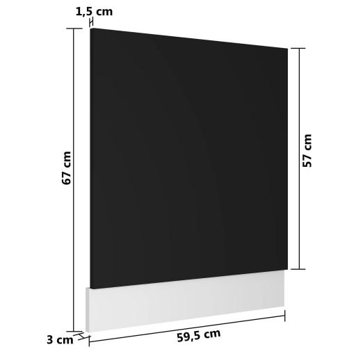 Panel para lavavajillas 59,5x3x67cm NEGRO [3]