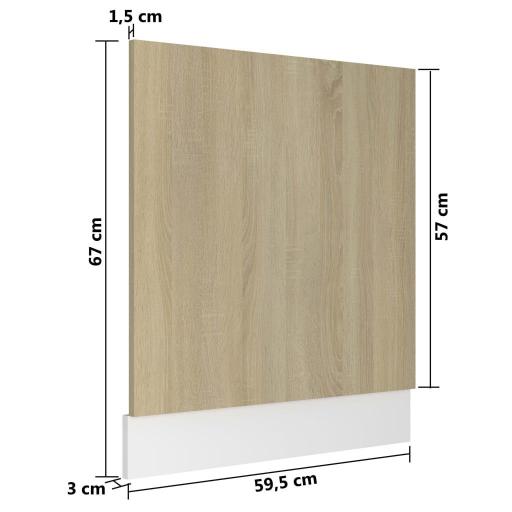 Panel para lavavajillas 59,5x3x67cm ROBLE CLARO [3]