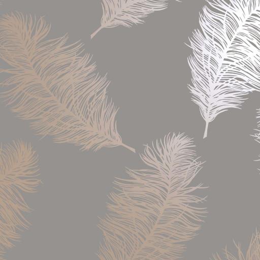 Papel pintado Fawning Feather GRIS Y ORO ROSA [4]