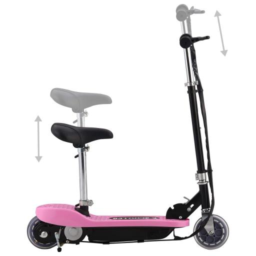 Patinete eléctrico con sillín ROSA [1]