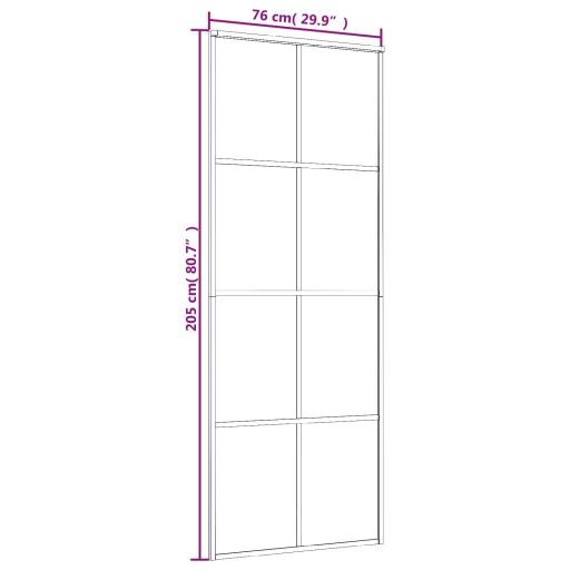 Puerta corredera vidrio ESG y aluminio NEGRO [5]