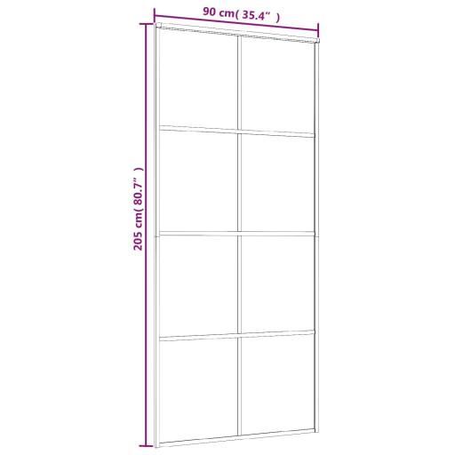 Puerta corredera vidrio ESG y aluminio NEGRO [6]