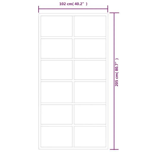 Puerta corredera con herrajes ESG vidrio y aluminio 102x205cm [5]