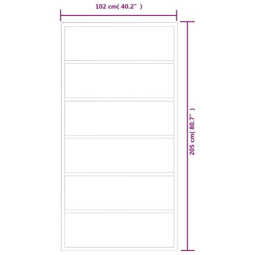 Puerta corredera con herrajes ESG vidrio y aluminio 102x205cm [5]