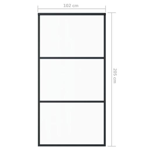 Puerta corredera con herrajes ESG vidrio y aluminio 102x205cm [4]