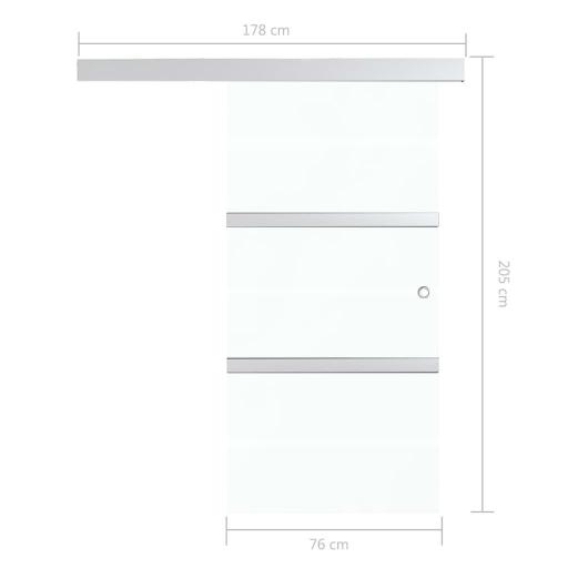 Puerta corredera con tope suave vidrio ESG y aluminio 76x205cm [5]