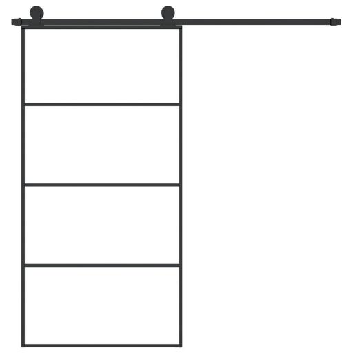 Puerta corredera set herrajes vidrio ESG aluminio 102,5x205cm [1]