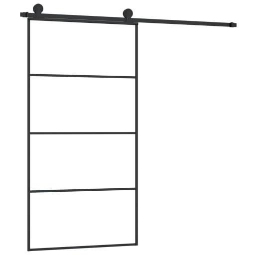Puerta corredera set herrajes vidrio ESG aluminio 102,5x205cm [4]