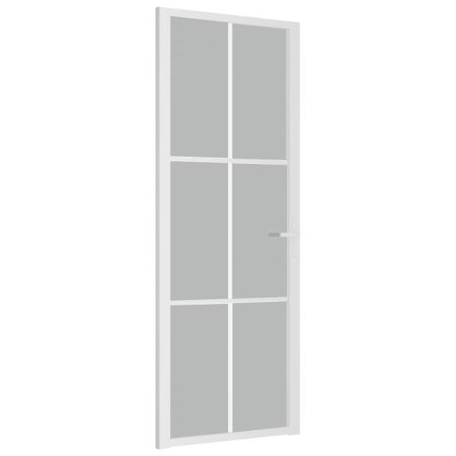 Puerta interior de vidrio y aluminio 76x201,5cm BLANCO [1]