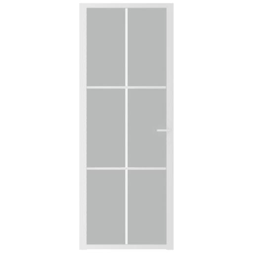 Puerta interior de vidrio y aluminio 76x201,5cm BLANCO [2]