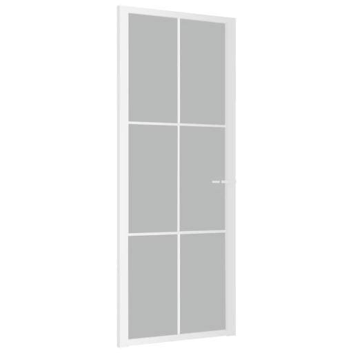 Puerta interior de vidrio y aluminio 83x201,5cm BLANCO [1]