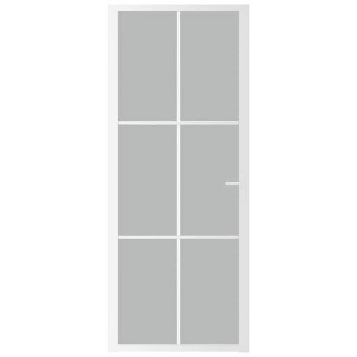 Puerta interior de vidrio y aluminio 83x201,5cm BLANCO [2]