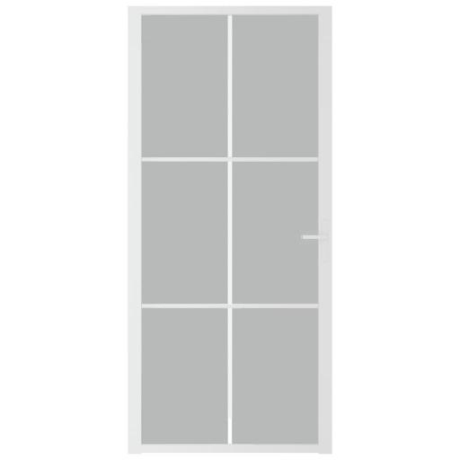 Puerta interior de vidrio y aluminio 93x201,5cm BLANCO [2]