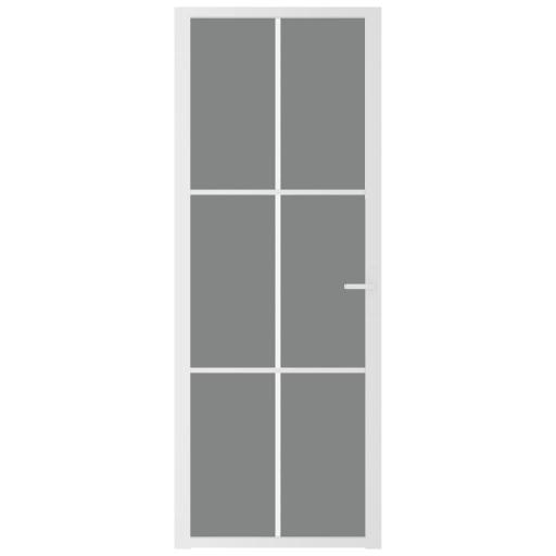 Puerta interior vidrio EGS y aluminio 76x201,5cm BLANCO [2]