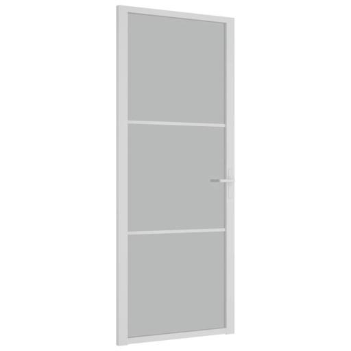 Puerta interior de vidrio y aluminio 83x201,5cm BLANCO [1]
