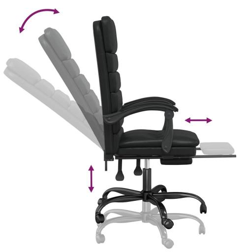 Silla de oficina reclinable masaje polipiel NEGRO [1]