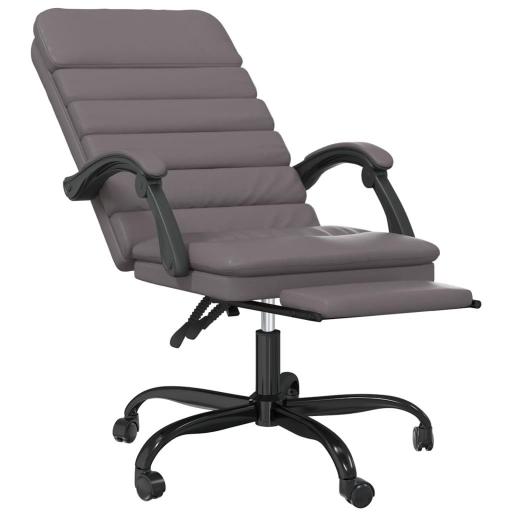 Silla de oficina reclinable masaje polipiel GRIS [2]