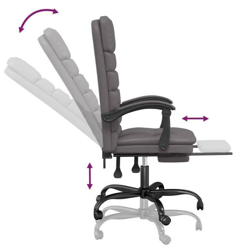 Silla de oficina reclinable masaje polipiel GRIS [3]