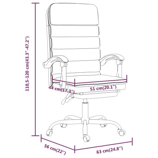 Silla de oficina reclinable masaje polipiel GRIS [5]