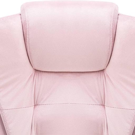 Sillón de oficina función masaje terciopelo ROSA [4]