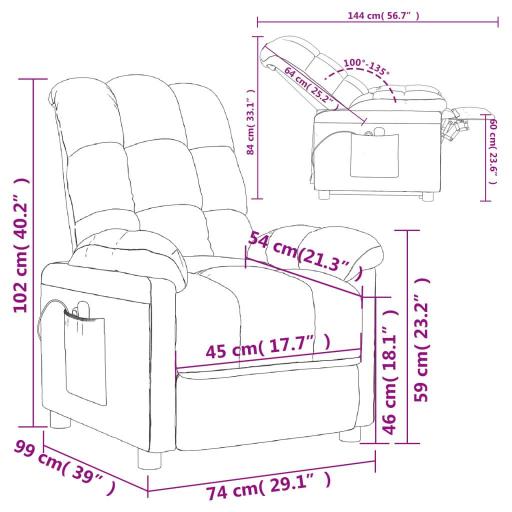 Sillón de masaje eléctrico VERDE OSCURO [5]