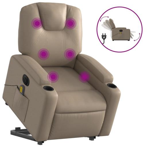 Sillón de masaje elevable eléctrico polipiel CAPUCHINO [1]