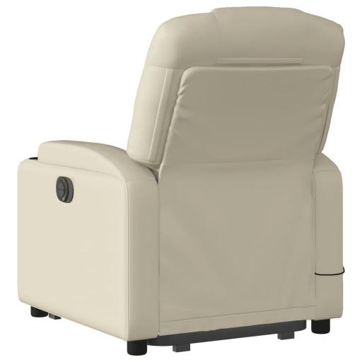 Sillón de masaje elevable eléctrico polipiel CREMA [3]