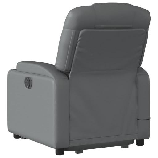 Sillón de masaje elevable eléctrico polipiel GRIS [3]