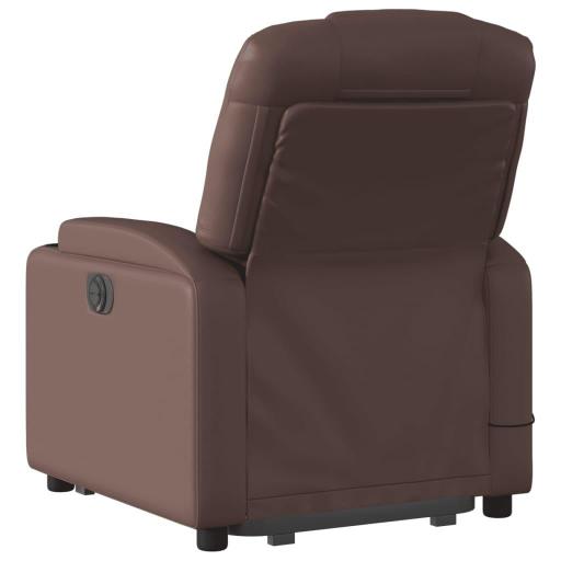 Sillón de masaje elevable eléctrico polipiel MARRÓN [3]