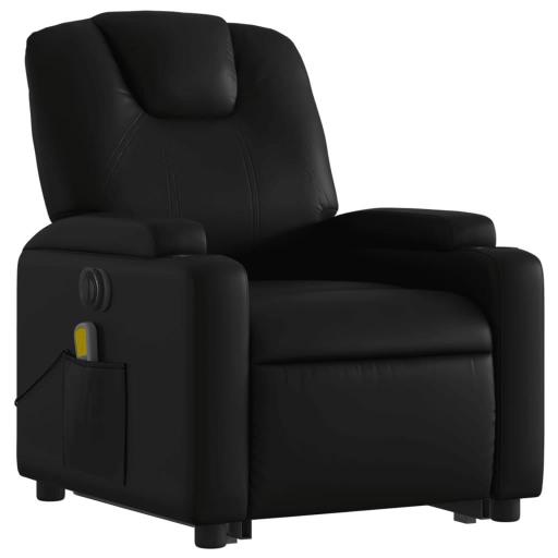 Sillón de masaje elevable eléctrico polipiel NEGRO [2]