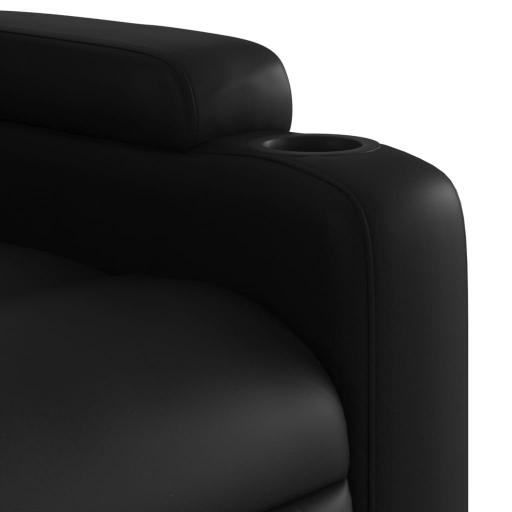 Sillón de masaje reclinable eléctrico polipiel NEGRO [5]