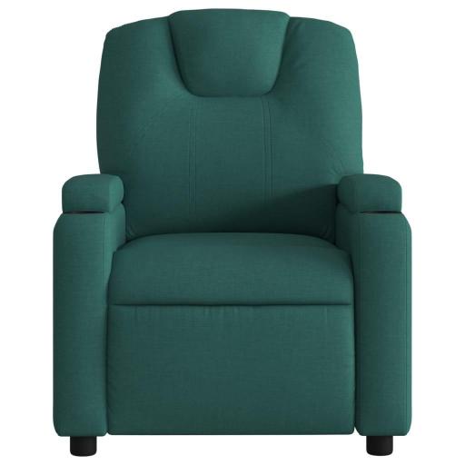 Sillón reclinable de masaje eléctrico tela VERDE OSCURO [4]