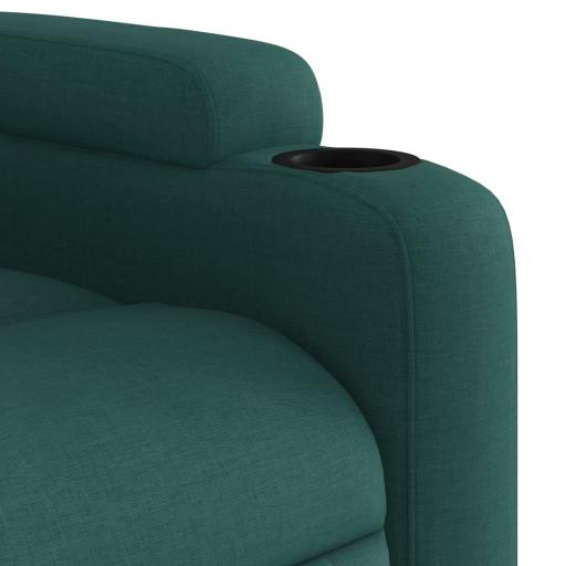 Sillón reclinable de masaje eléctrico tela VERDE OSCURO [5]