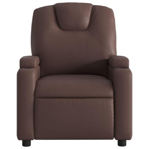 Sillón de masaje reclinable eléctrico polipiel MARRÓN [4]